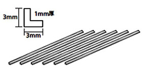 Plastic Beams 3mm L-Shaped (clear) 6kpl x 40cm