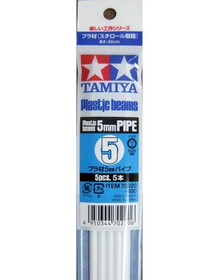 Plastic Beams 5mm Pipe (white) 5kpl x 40cm