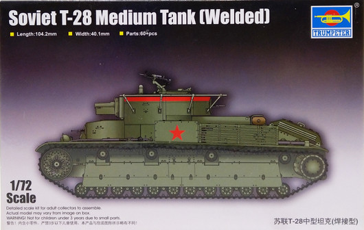 Soviet T-28 Medium Tank (Welded), 1:72 (pidemmällä toimitusajalla)