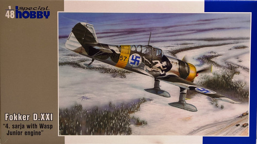 Fokker D.XXI (4.sarja, Wasp Junior Engine), 1:48 (pidemmällä toimitusajalla)
