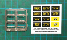 MOONEYES License Plate Frames, 1:24/1:25