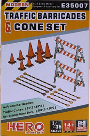 Traffic Barricades & Cone Set, 1:35