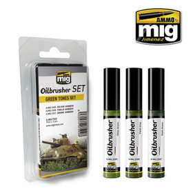 Oilbrusher Set, Green Tones