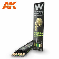 Weathering Pencils, Green & Brown