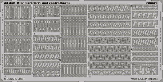 Wire Stretchers & Controlhorns, 1:32