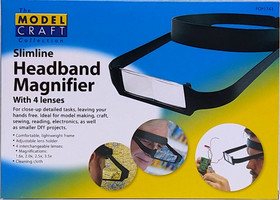 Slimline Headband Magnifier with 4 lenses