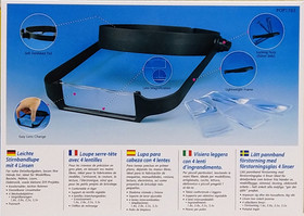 Slimline Headband Magnifier with 4 lenses