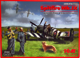 Supermarine Spitfire Mk.IX with RAF Pilots & Ground Personnel, 1:48 (pidemmällä toimitusajalla)