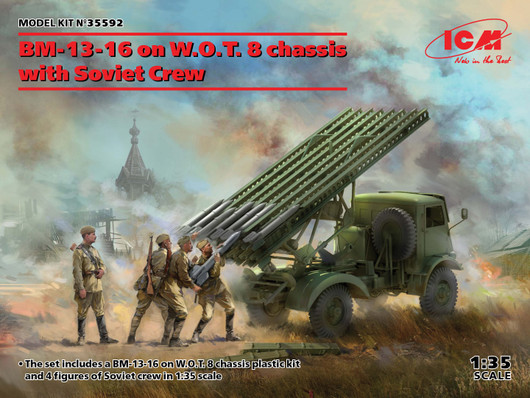 BM-13-16 on W.O.T. 8 chassis with Soviet Crew, 1:35