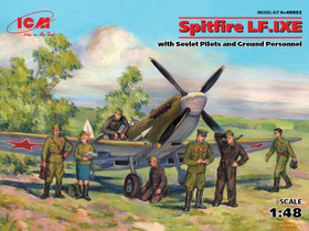 Spitfire LF.IXE with Soviet Pilots and Ground Personnel, 1:48 (pidemmällä toimitusajalla)