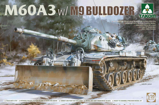 M60A3 w/ M9 Bulldozer, 1:35 (pidemmällä toimitusajalla)