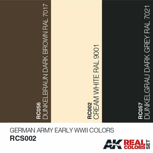 Real Colors, German Army Early WWII Colors (3 maalin paketti)