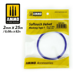 Softouch Velvet Masking Tape 2mm (25m)