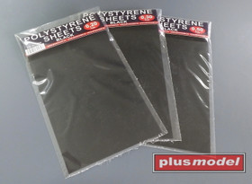 Polystyrene Sheets Black 0,3mm (2kpl)