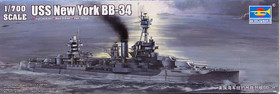 USS New York BB-34, 1:700 (pidemmällä toimitusajalla)