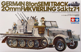 German 8ton Semi Track Sd.Kfz.7/1 20mm Flakvierling, 1:35 (pidemmällä toimitusajalla)