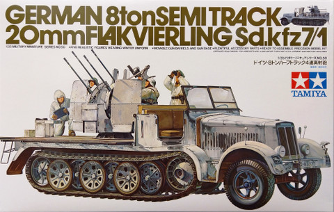 German 8ton Semi Track Sd.Kfz.7/1 20mm Flakvierling, 1:35 (pidemmällä toimitusajalla)