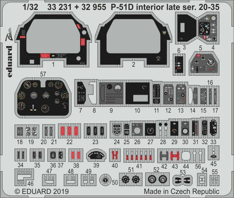 P-51D Interior Late Ser. 20-35 (for Tamiya), 1:32