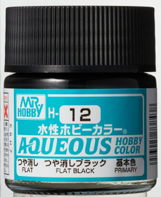 Mr.Hobby, Aqueous, Flat Black 10ml