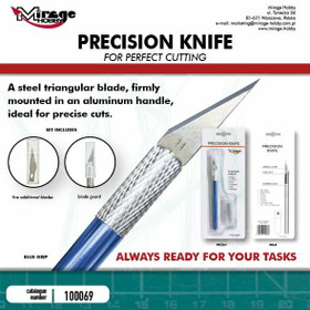Precision Knife & 5 blades, Blue