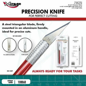 Precision Knife & 5 blades, Red