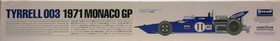 Tyrrell 003, 1971 Monaco GP, 1:12 (pidemmällä toimitusajalla)