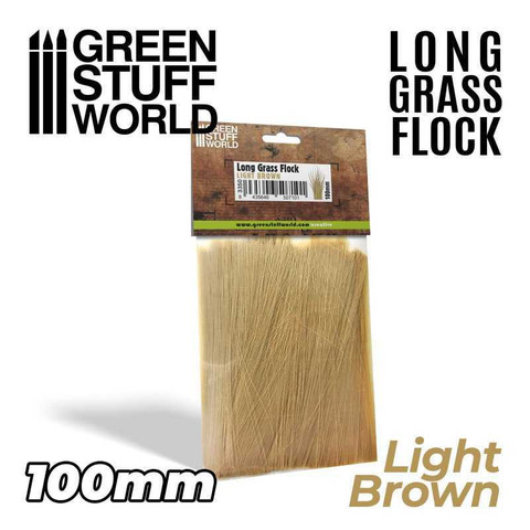 Long Grass Flock Light Brown 100mm