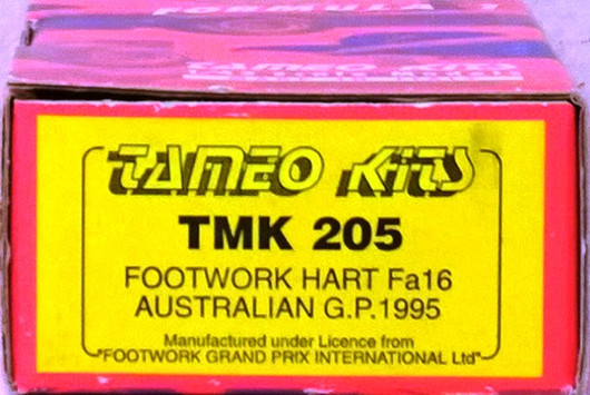 Footwork Hart Fa16 Australian G.P. 1995 1:43 (pidemmällä toimitusajalla)