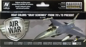 USAF Colors 'Gray Schemes' From 70's to Present (8 x 17ml)