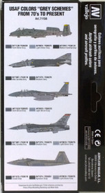 USAF Colors 'Gray Schemes' From 70's to Present (8 x 17ml)