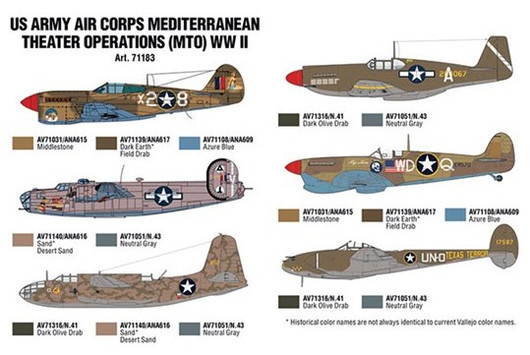 US Army Air Corps Mediterranean Theater Operations (MTO) WWII