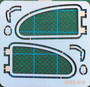 VW side window frames / VW Kuplan sivuikkunoiden kehykset 1:24/1:25
