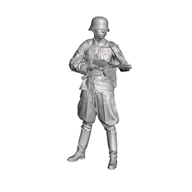 Finnish WW2 Second Lieutenant with Suomi-SMG 1:35