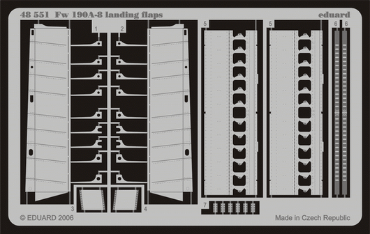 Fw 190A-8 landing flaps (for Eduard), 1:48