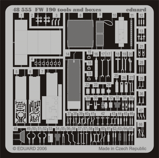 Fw 190A/F tools and boxes, 1:48
