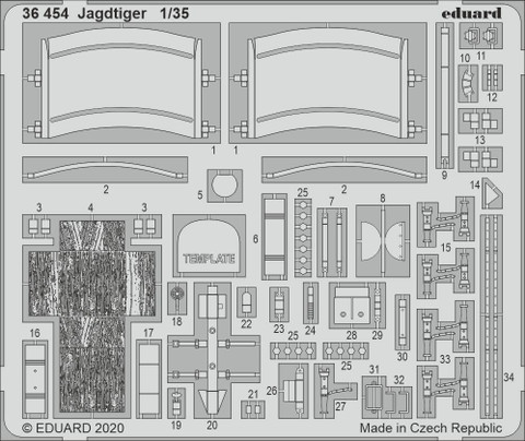 Jagdtiger photoetch (for Takom kit), 1:35