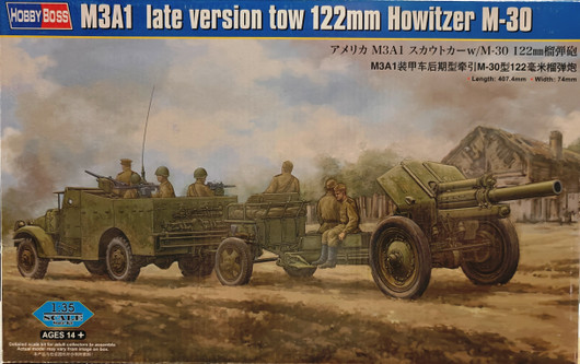 M3A1 late version tow 122mm Howitzer M-30, 1:35