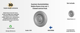 Nokia-Paavo Tires set 1, Closed central hub. 1:35