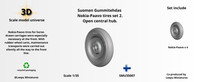 Nokia-Paavo Tires set 2, Open central hub. 1:35