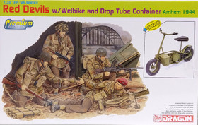 Red Devils with Welbike and Drop Tybe Container Arnhem 1944, 1:35