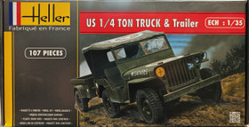 US 1/4 ton Truck and Trailer, 1:35