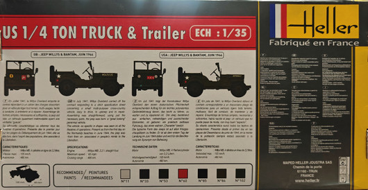 US 1/4 ton Truck and Trailer, 1:35