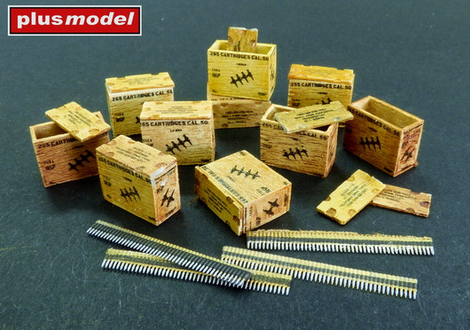 U.S. Ammunition Boxes with belt of charges, 1:48