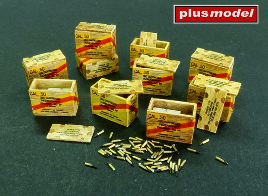 U.S. Ammunition Boxes with cartons of charges, 1:48