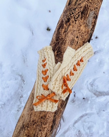 Rusettiset fingerless mittens, knitting pattern