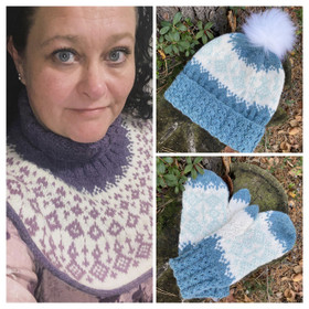 Talven Lumo -Kauluri, pipo ja lapaset, neuleohjesetti