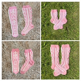 Palmikkopampula sukat, neuleohje