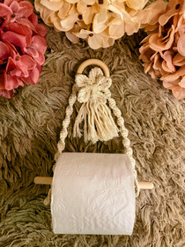 Kukka WC -papariteline, makramee