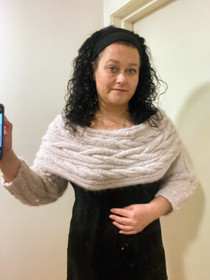 Halaus -hihahuivi, neuleohje