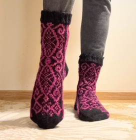 Floramenta -sukat, neuleohje